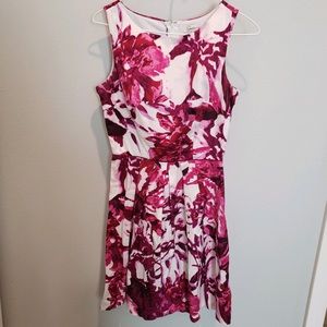 Pink and White Floral Dress